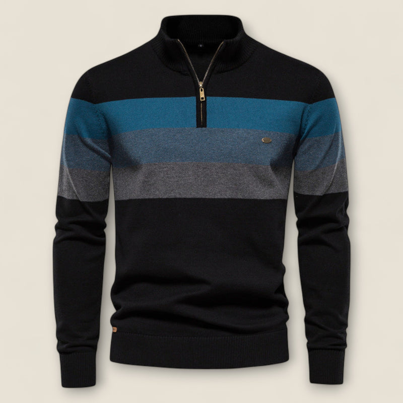 Raffaele - Cotton Quarter-Zip Sweater
