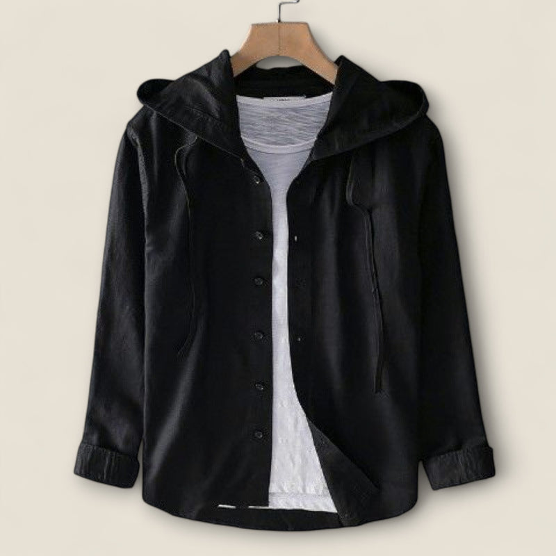 Nicolas - Linen Hooded Shirt