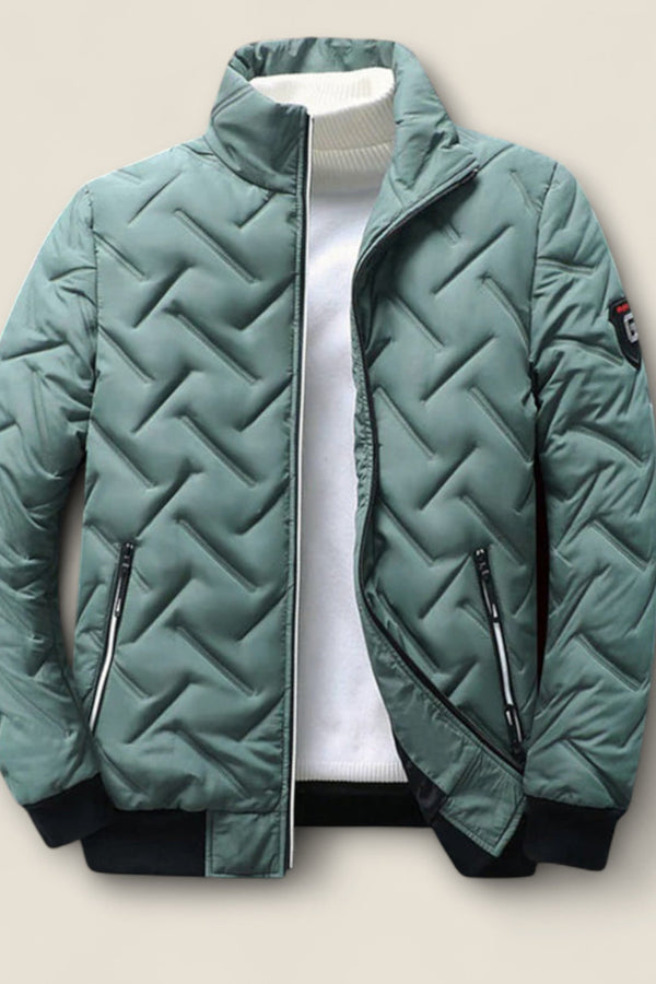 Klayton - High Collar Quilted Jacket