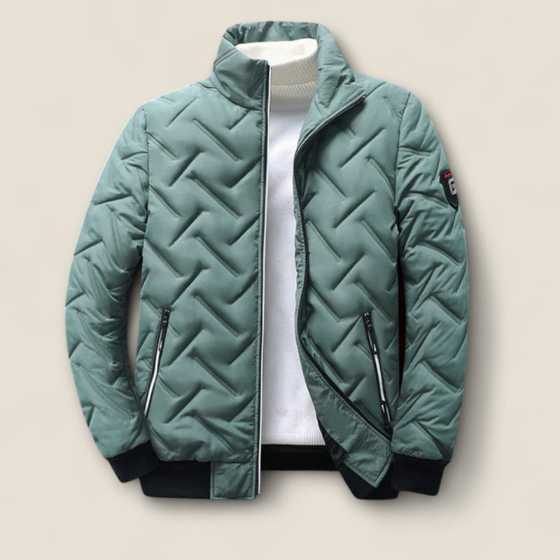 Klayton - High Collar Quilted Jacket