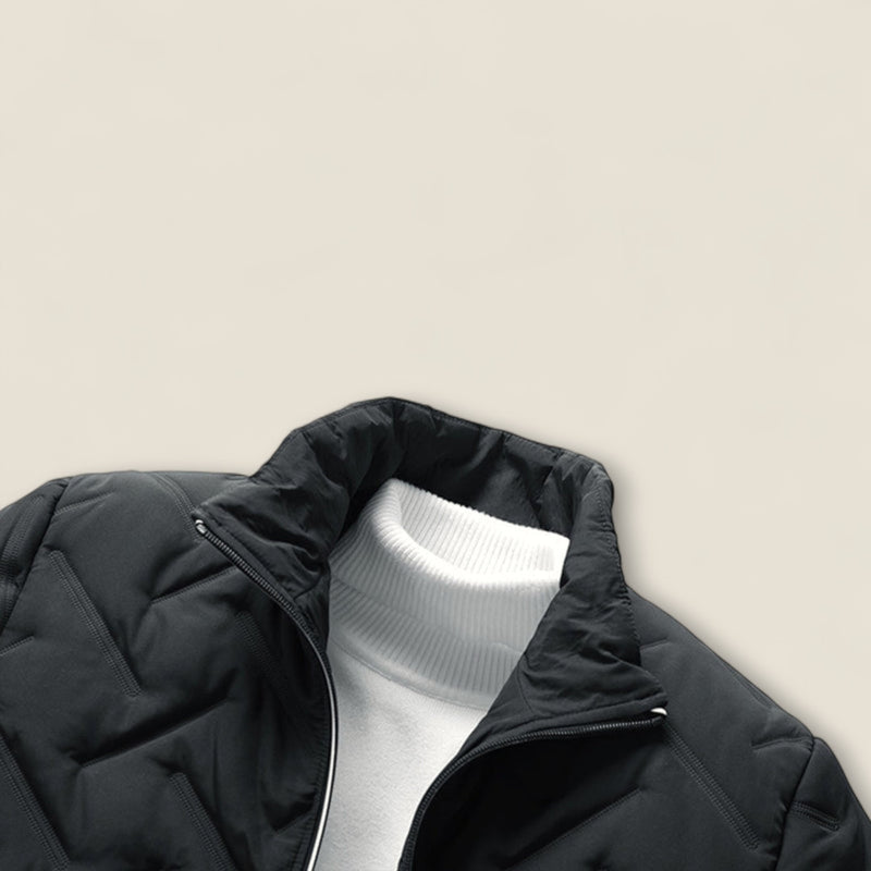 Klayton - High Collar Quilted Jacket