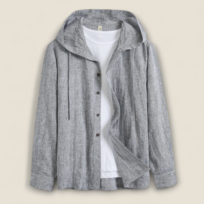 Lazaro - Linen Shirt with Hood