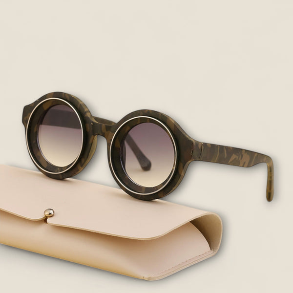Emilio - Retro Wooden Sunglasses