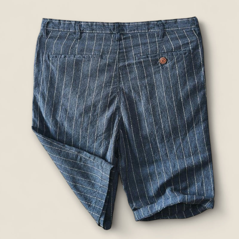 Alonso - Striped Linen Bermuda Shorts