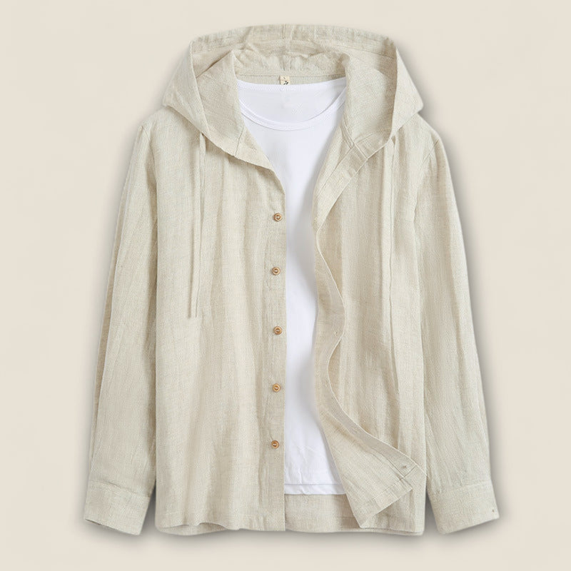 Lazaro - Linen Shirt with Hood