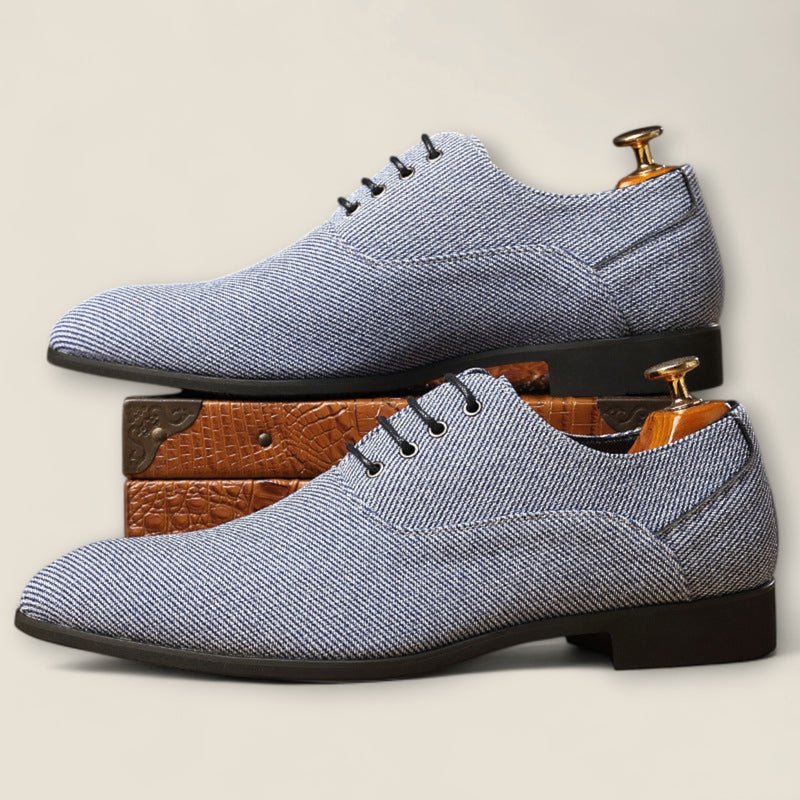 Rafael - Herringbone Canvas Oxfords