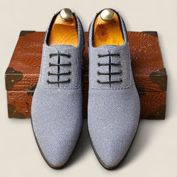 Rafael - Herringbone Canvas Oxfords