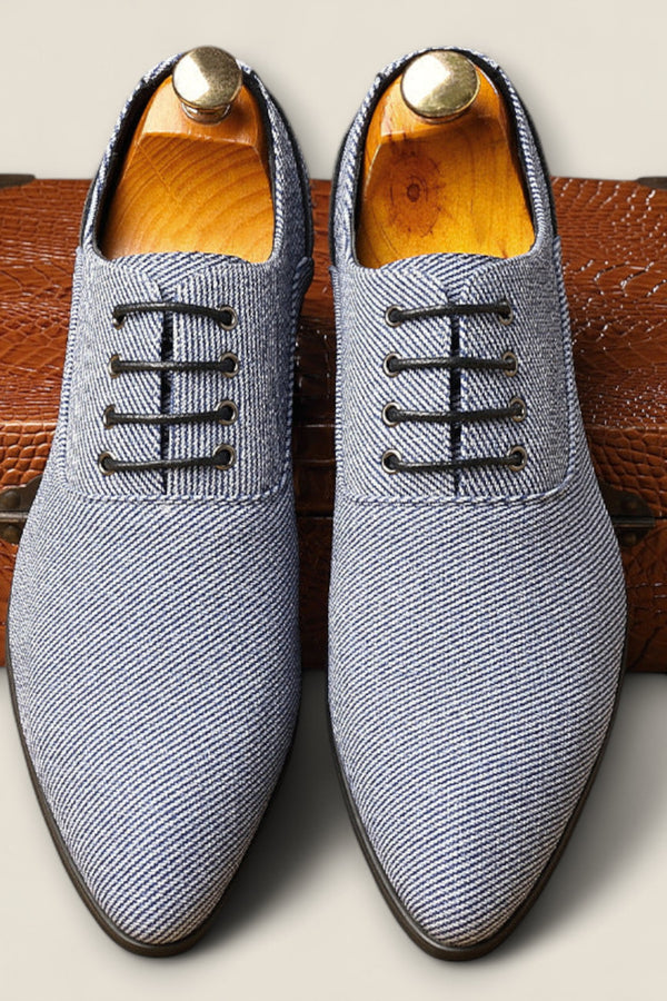 Rafael - Herringbone Canvas Oxfords