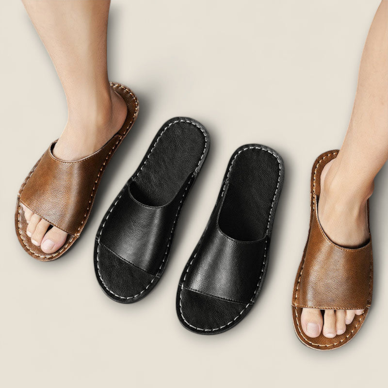 Sandro - Leather Slide Sandals for Effortless Style