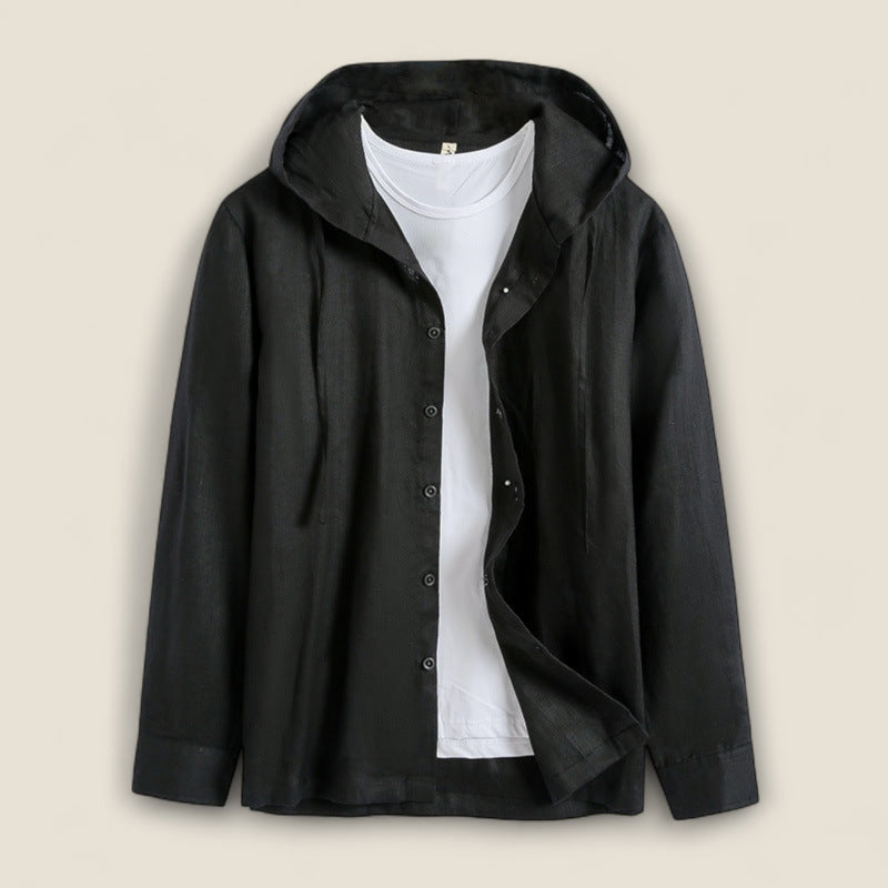 Lazaro - Linen Shirt with Hood