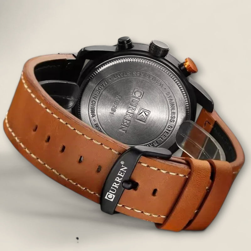 Renzo - Leather Chronograph Watch