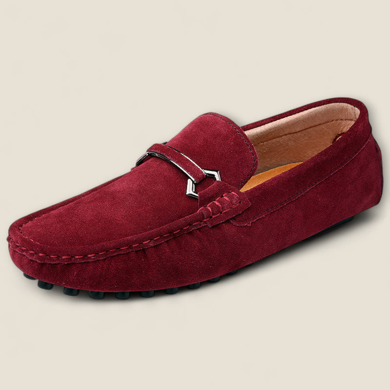Leonardo - Suede Loafers with Bit Detail