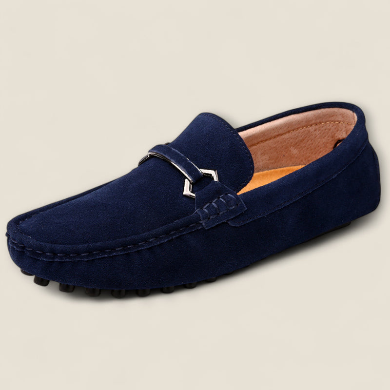 Leonardo - Suede Loafers with Bit Detail