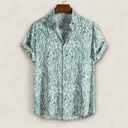 Claudio - Camp Shirt with Tiger Print