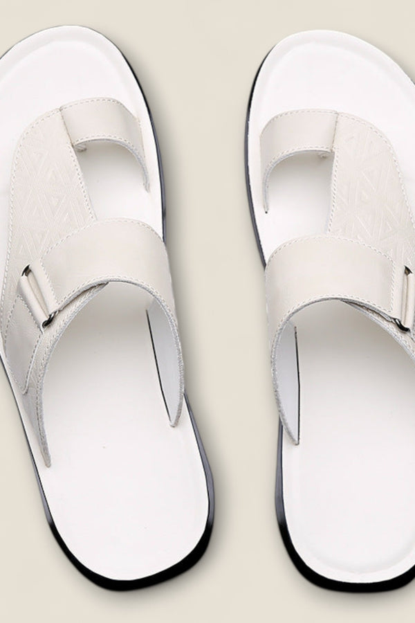 Aurelio - Embossed Leather Sandals