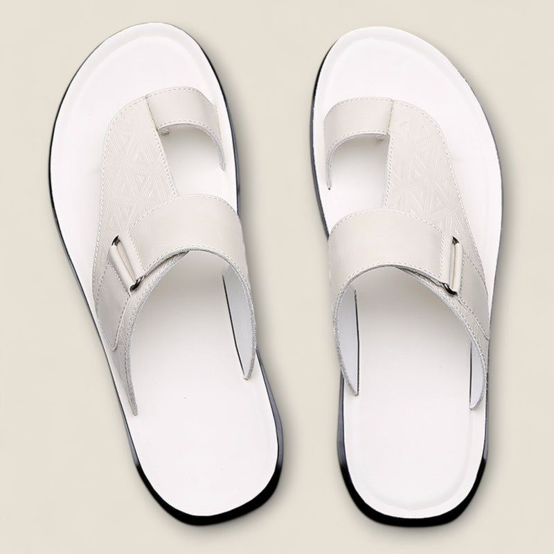 Aurelio - Embossed Leather Sandals