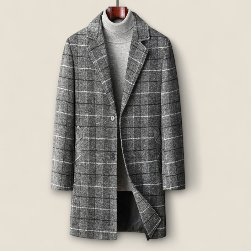 Marcello - Plaid Overcoat