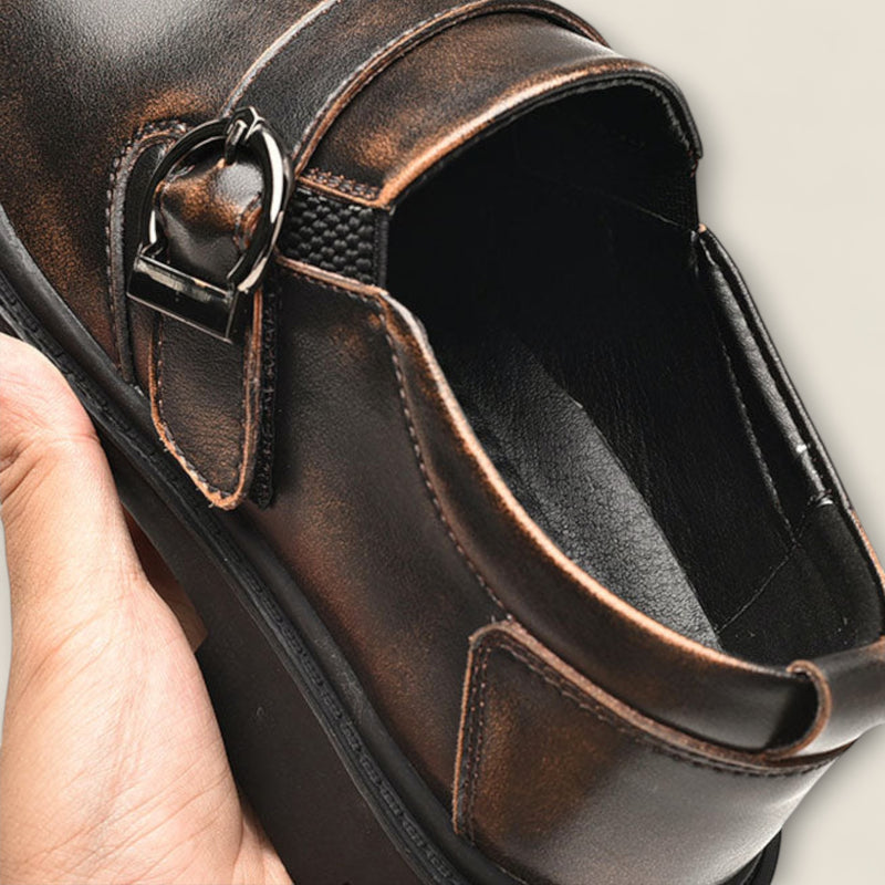 Vittorio - Authentic Leather Monk Strap Shoes