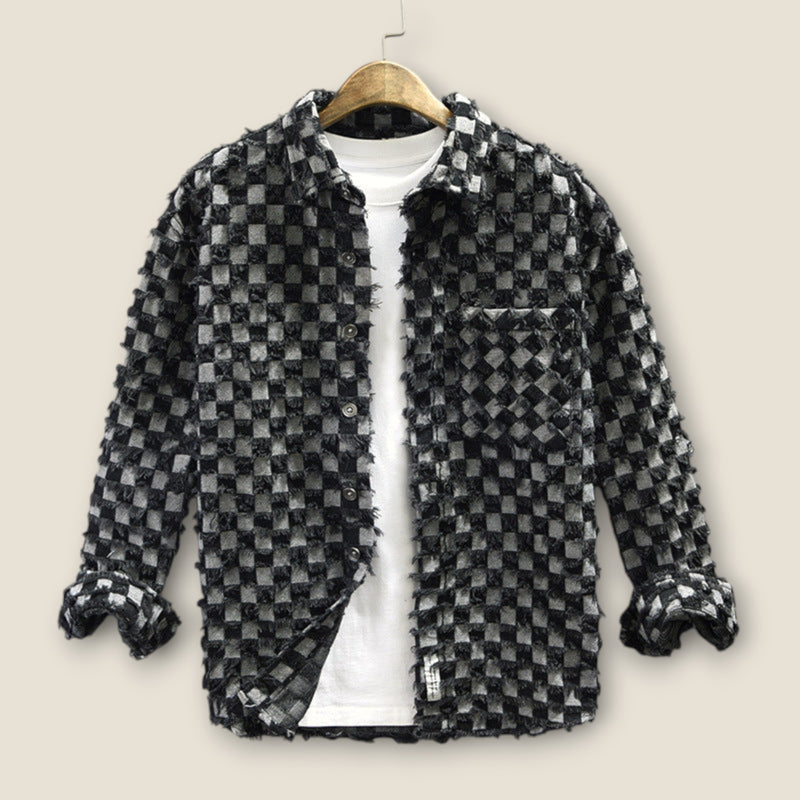 Jackson - Checkered Frayed Overshirt