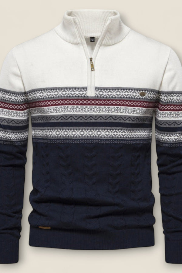 Leonardo - Cotton Half-Zip Pullover