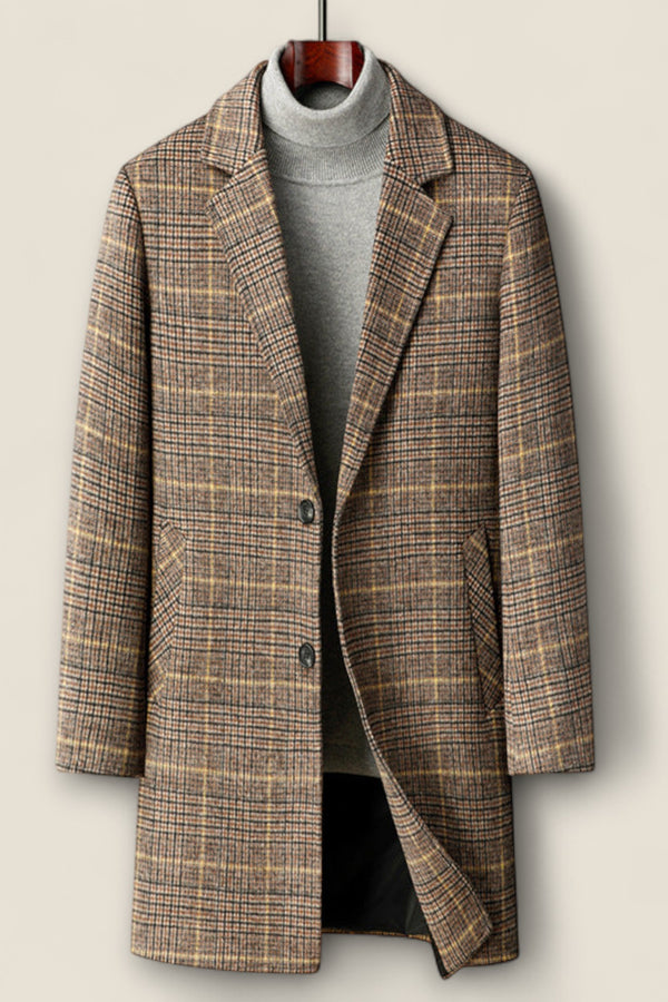 Marcello - Plaid Overcoat