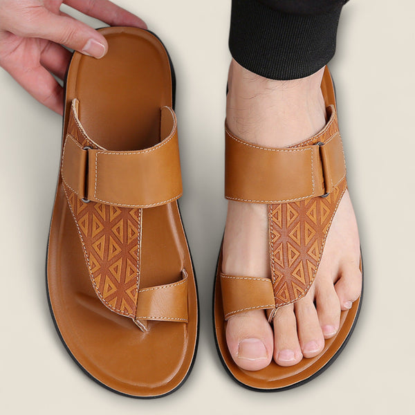 Aurelio - Embossed Leather Sandals