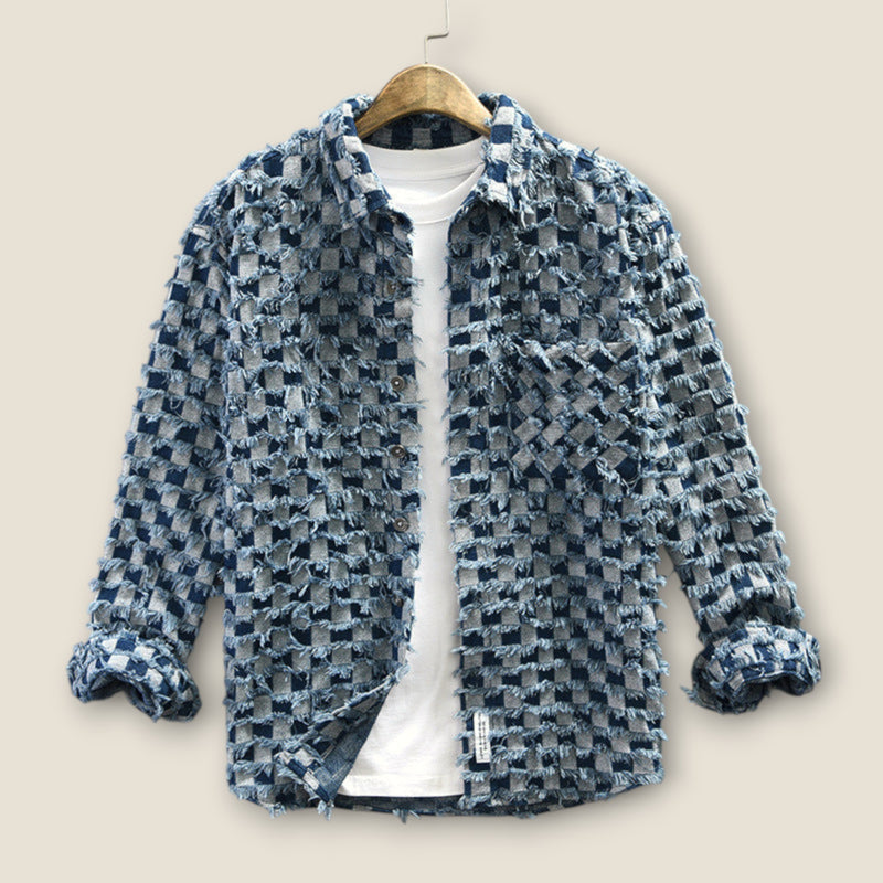 Jackson - Checkered Frayed Overshirt