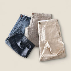 Alonso - Striped Linen Bermuda Shorts