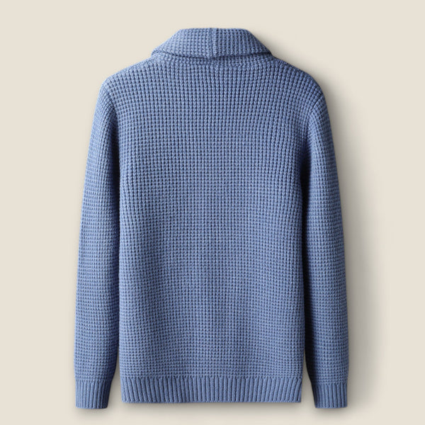 Lorenzo - Textured Waffle Knit Cardigan