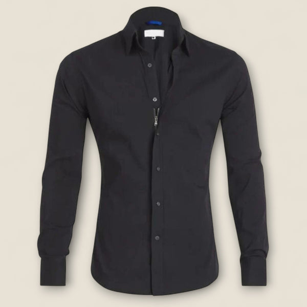 Emilio - Zip-front Wrinkle-resistant Shirt