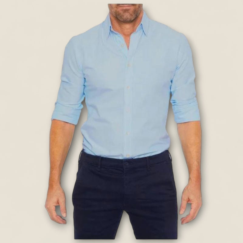 Emilio - Zip-front Wrinkle-resistant Shirt