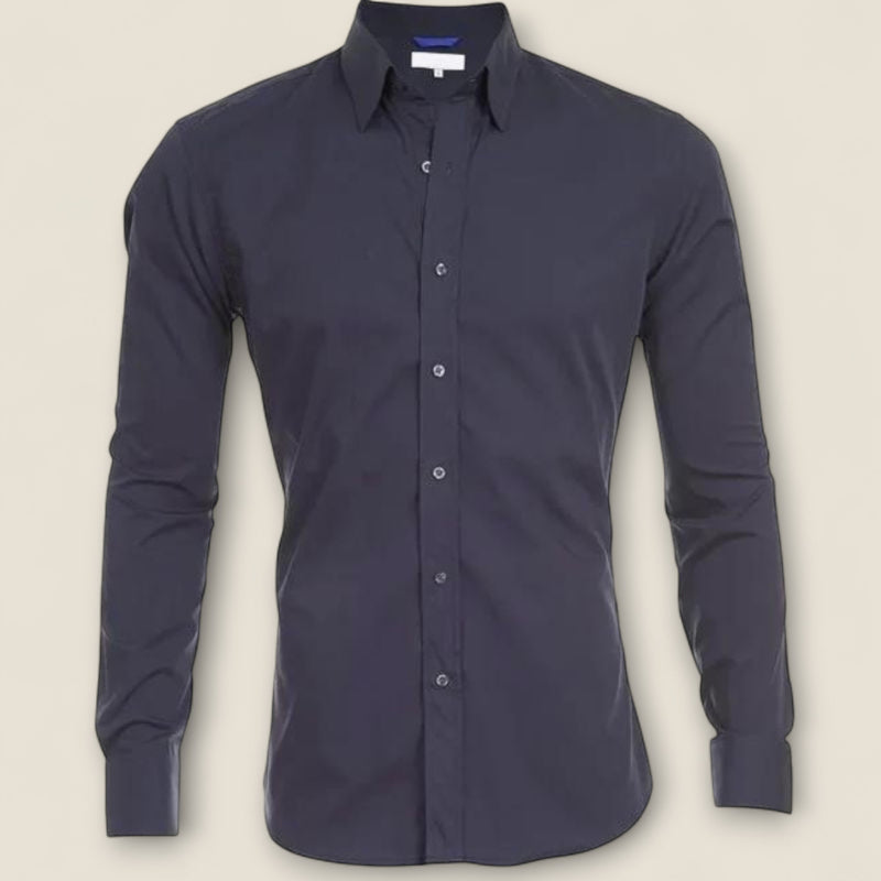 Emilio - Zip-front Wrinkle-resistant Shirt