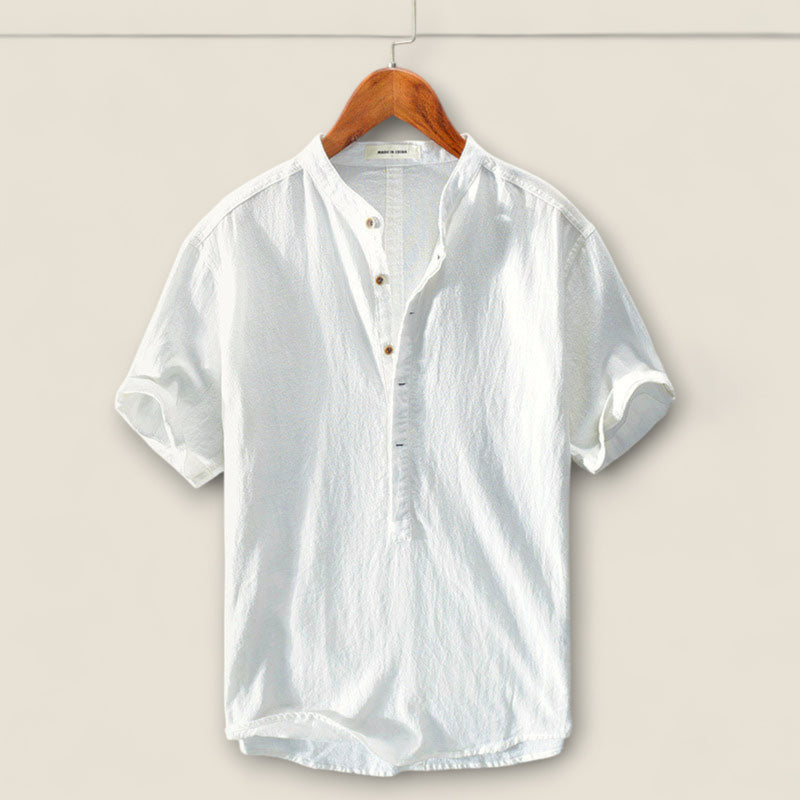 Santino - Linen Henley Shirt