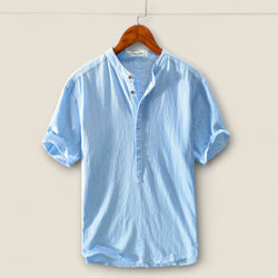 Santino - Linen Henley Shirt