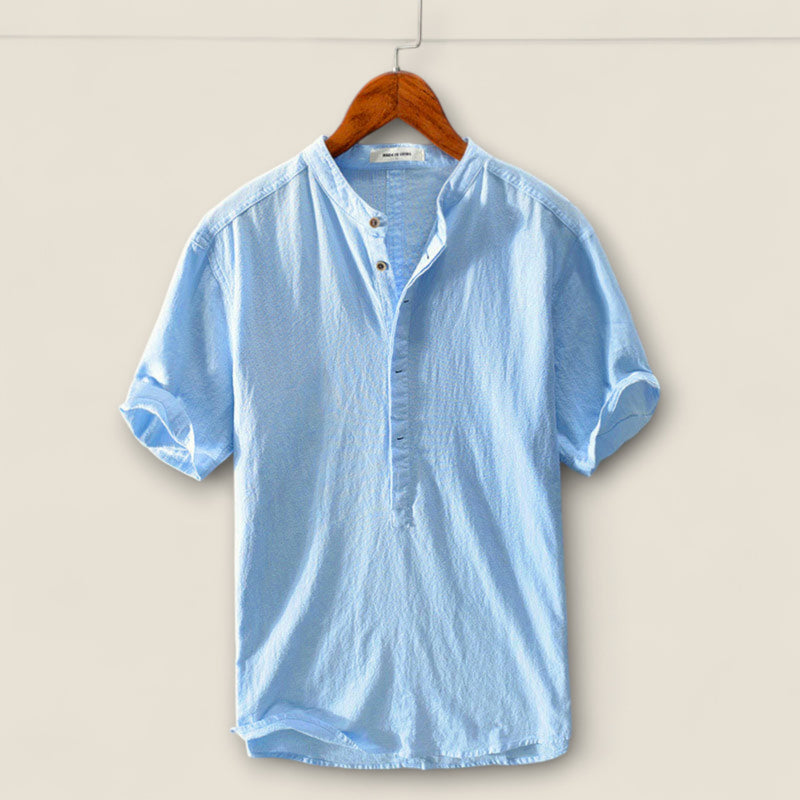 Santino - Linen Henley Shirt