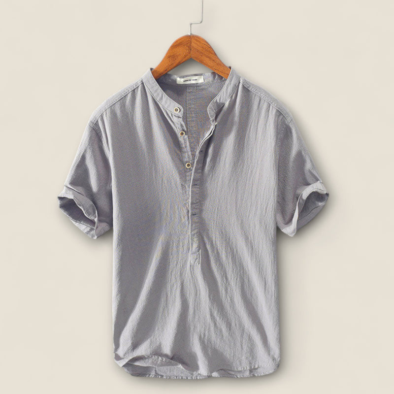 Santino - Linen Henley Shirt