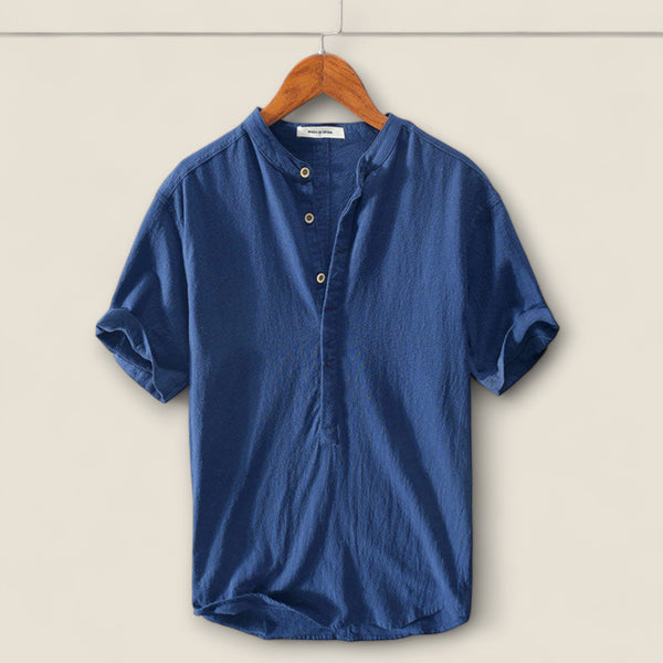 Santino - Linen Henley Shirt
