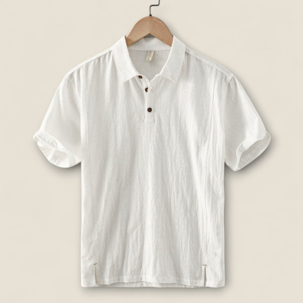 Laurent - Linen Polo Tee