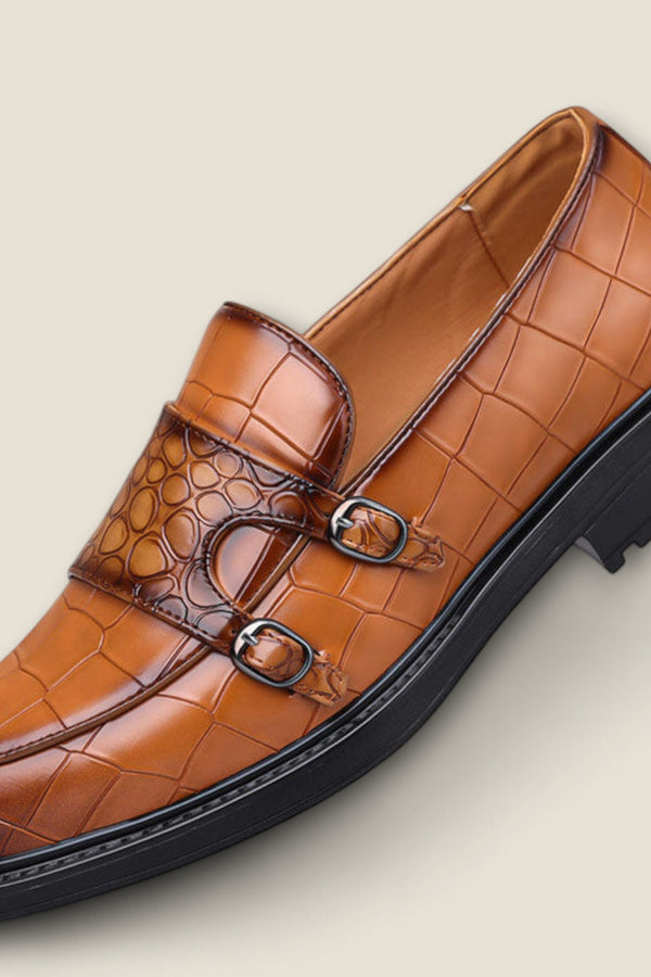 Arturo - Leather Monk Strap Loafers