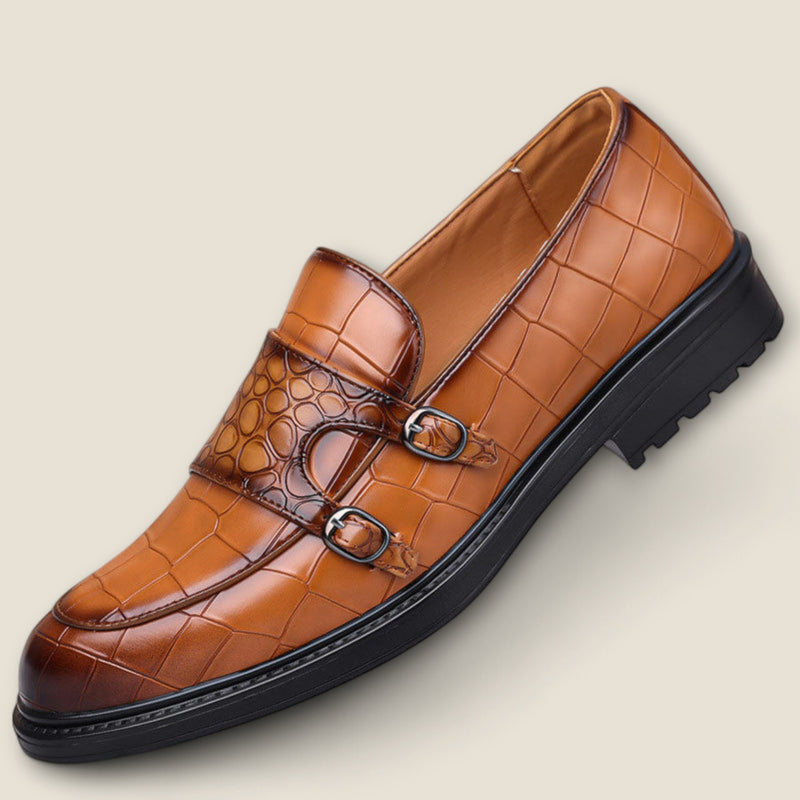 Arturo - Leather Monk Strap Loafers