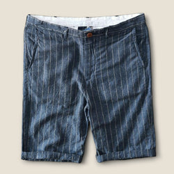 Alonso - Striped Linen Bermuda Shorts