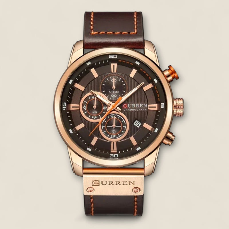 Renzo - Leather Chronograph Watch