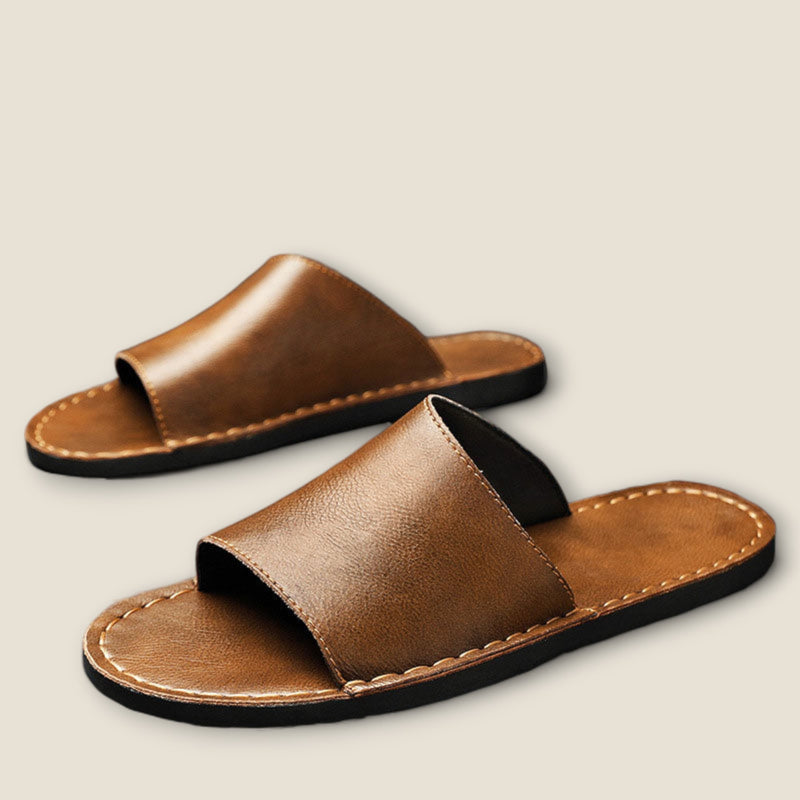 Sandro - Leather Slide Sandals for Effortless Style