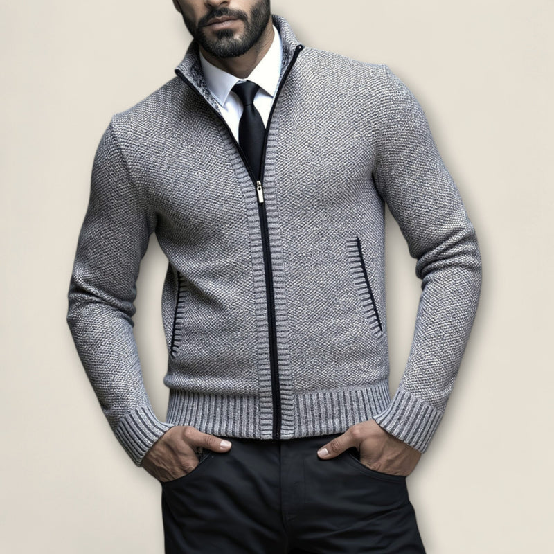 Matteo - Zip-Up Knit Sweater
