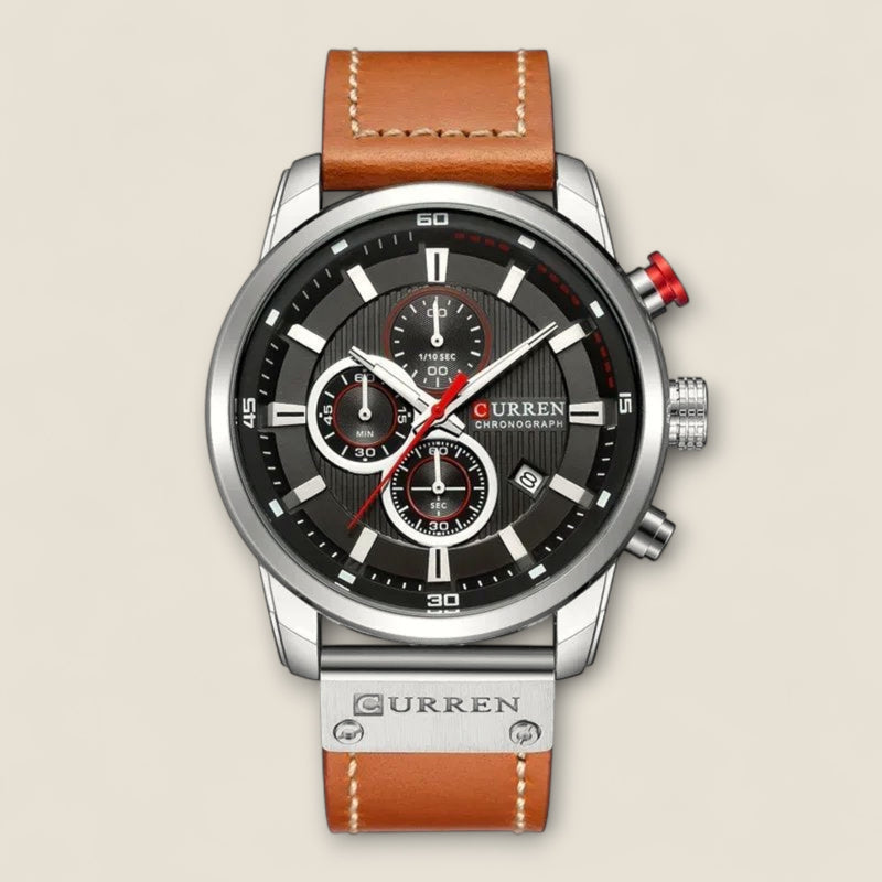 Renzo - Leather Chronograph Watch