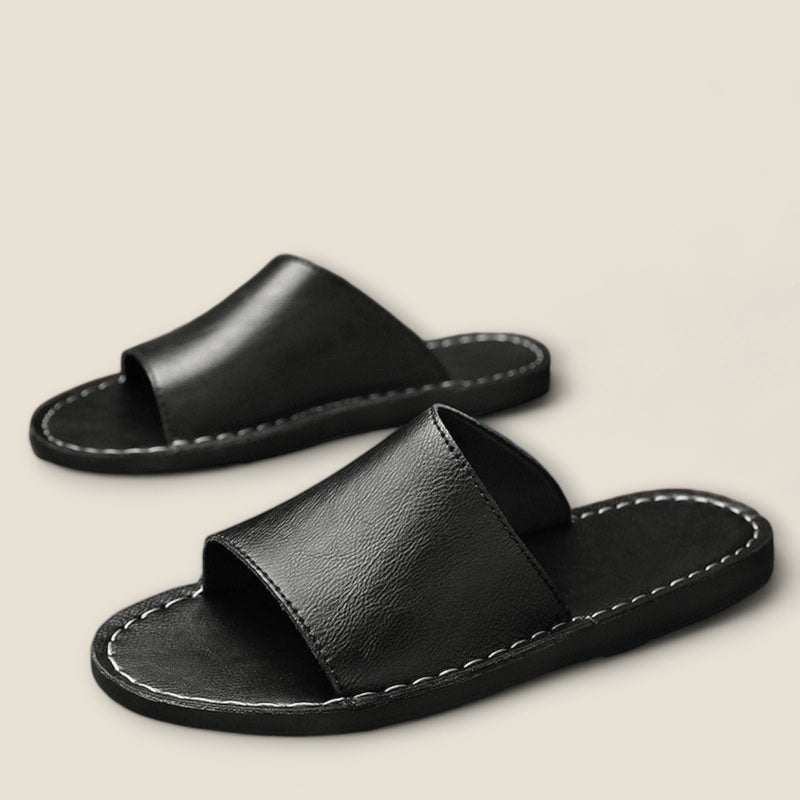 Sandro - Leather Slide Sandals for Effortless Style