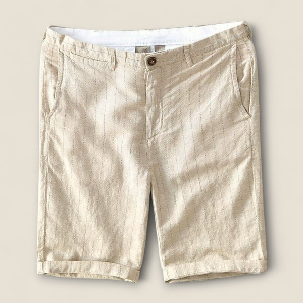 Alonso - Striped Linen Bermuda Shorts