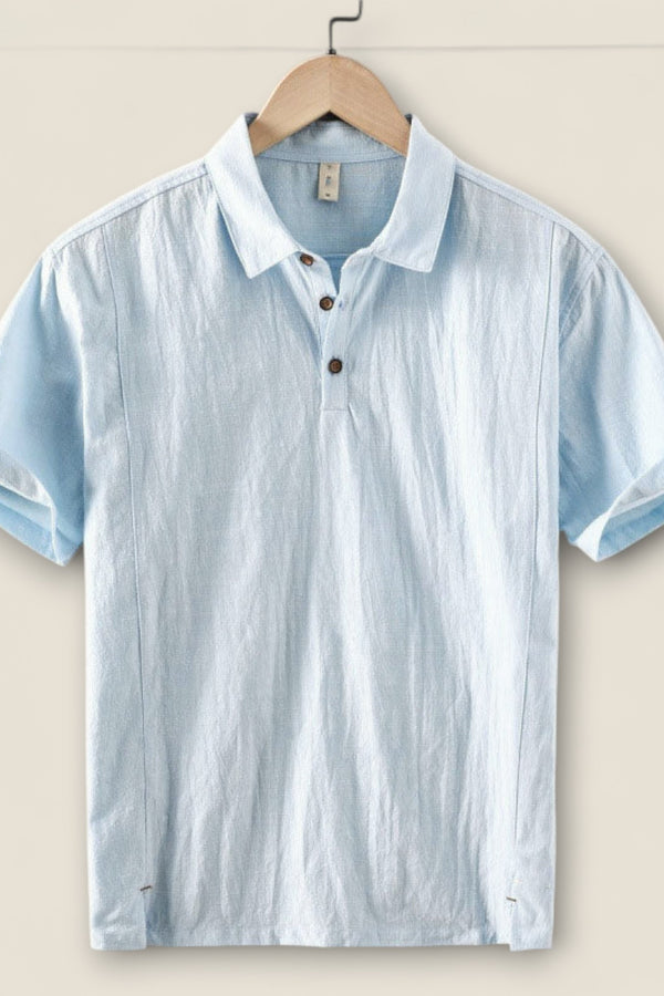 Laurent - Linen Polo Tee