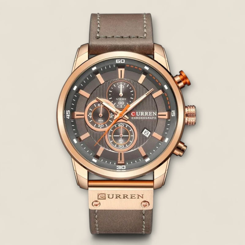 Renzo - Leather Chronograph Watch