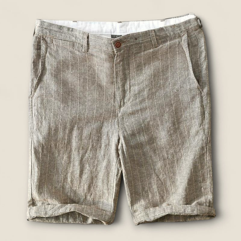 Alonso - Striped Linen Bermuda Shorts
